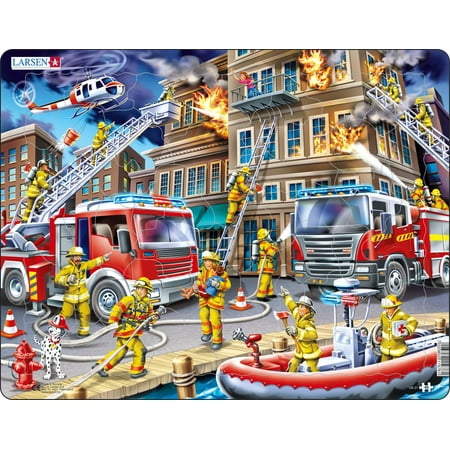 Larsen Firefighters 45 Piece Children's Jigsaw (Best Hand To Hand Fighters In The World)