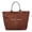 Coffee, variant on Large Capacity Bag Solid Color Shoulder Handbag Professional Commuter Purse for Daily Work Travel and Shopping Fashion Accessory 18x12 Inch White