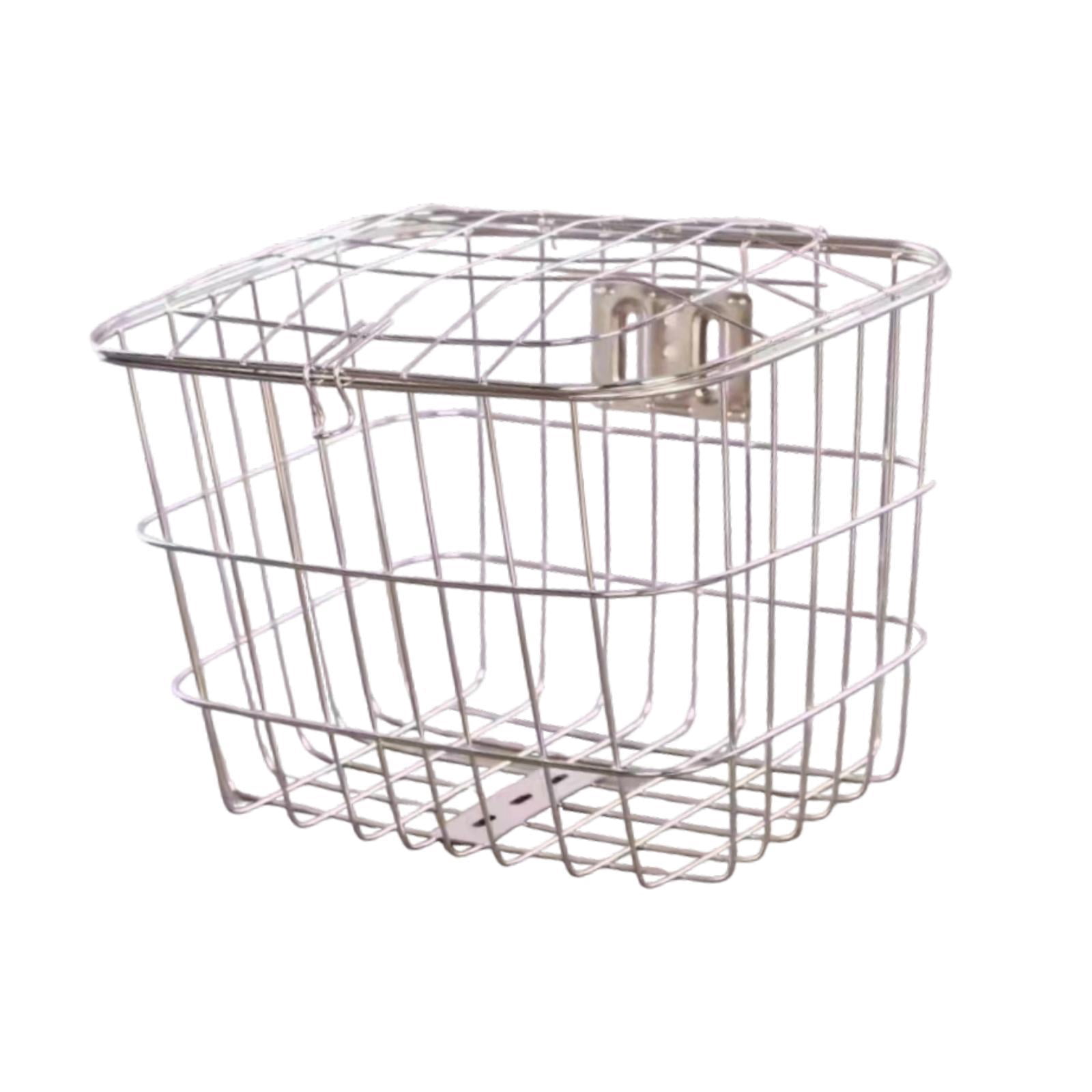 DimyFew Bicycle Basket Storage Basket Metal Practical Folding Bicycles Bike Front Basket Style B