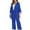 Blue, variant on Womens Fashion New Loose Casual Solid Color Cardigan Long Sleeved Pants Two-piece Set Trendsetting Women's Apparel
