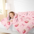 thumbnail image 3 of spefrowx Watercolor Strawberry Bow Print Twin Comforter Sets for Teens, Blush Pink Fruit Bedding Set, Pink Reversible, 2-Piece, 1 Comforter and 1 Pillowcase, 3 of 6