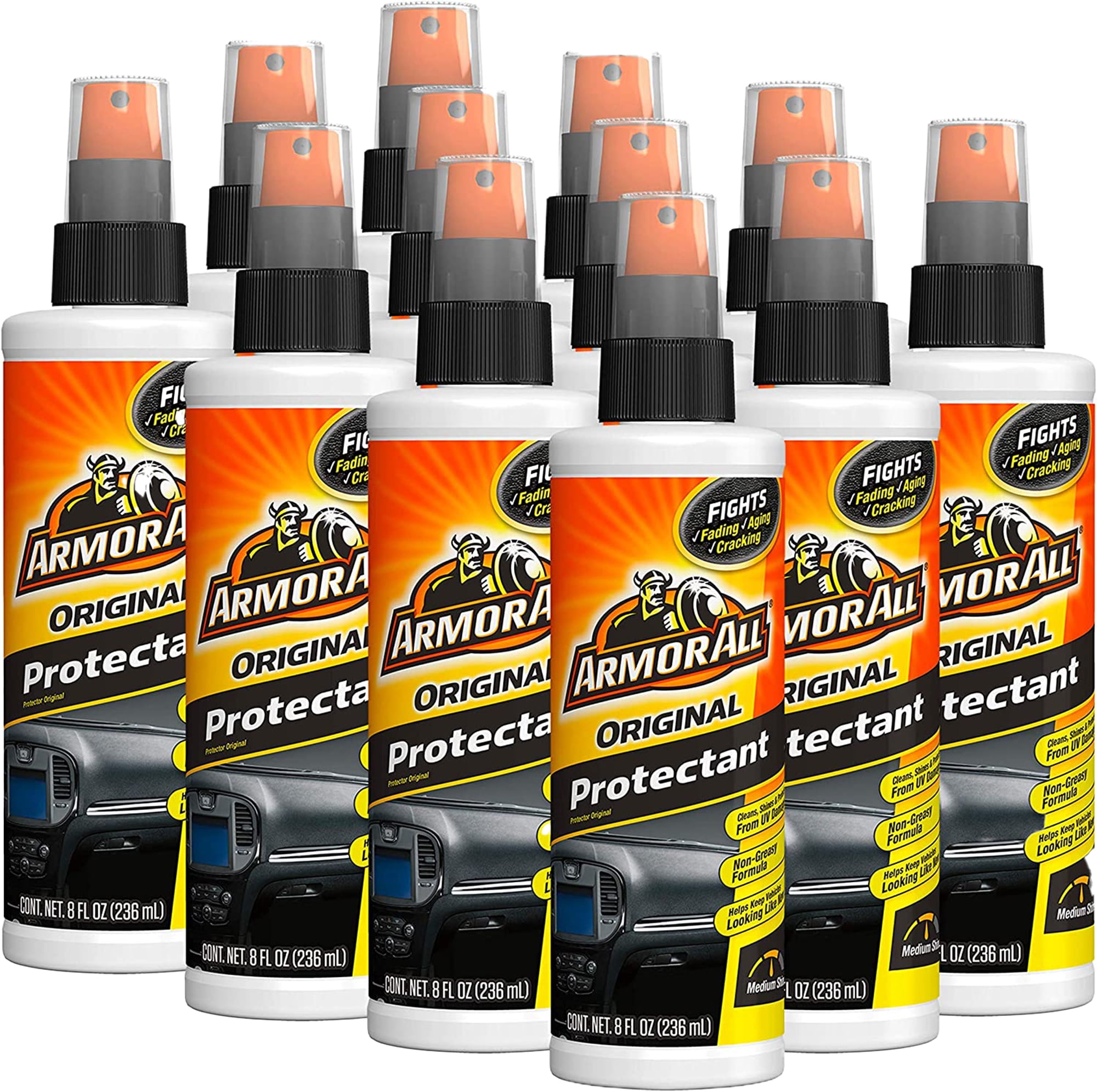 Original Protectant Spray by Armor All, Car Interior Cleaner with UV  Protection to Fight Cracking & Fading, 8 Oz, 3 Packs by GOSO Direct