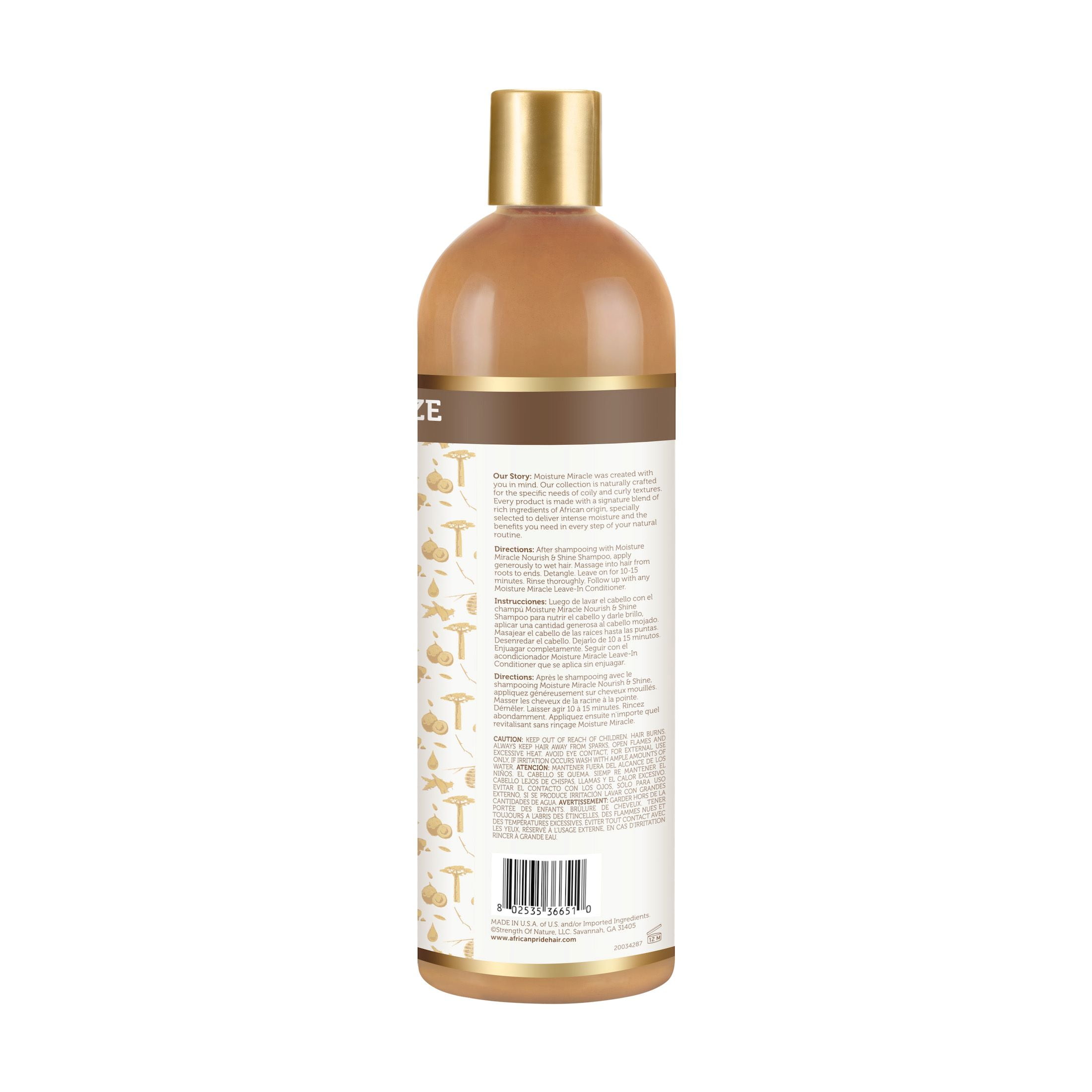 African Pride Moisture Miracle Shine Enhancing Repair and Replenish Daily Conditioner, 16 fl oz