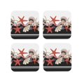 thumbnail image 2 of Balery 4 Pcs Starfishes Shellsleather Coasters Set, Drink Table Cup Coasters For Living Room Kitchen Coffee Decor, 2 of 9