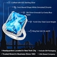 thumbnail image 2 of Gem Stone King 925 Sterling Silver Swiss Blue Topaz Ring for Women (15.50 Cttw, Octagon Checkerboard Cut 18X13MM, Gemstone Birthstone, Available in Size 5, 6, 7, 8, 9), 2 of 5