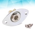 thumbnail image 3 of MasteelfCA Prise d'Entrée Ovale 1/4 Pouce pour Guitare avec 2 Vis de Montage pour Basse Électrique (Argent), 3 of 7