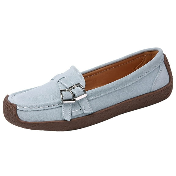 Sngxgn Women's Flat Shoes Comfortable Casual Ballet Single Shoes(Grey,39)