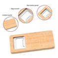 thumbnail image 4 of Paquete de 8 abridores de botellas de cerveza de madera, sacacorchos con mango de madera, abridores cuadrados de acero inoxidable, barra de cocina A, 4 of 5