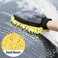 thumbnail image 4 of 1/5pcs Car Washing Gloves Waterproof Microfiber Chenille Gloves Car Cleaning Mitt Detailing Brush Auto Care Double-faced Glove (green,5pcs), 4 of 7