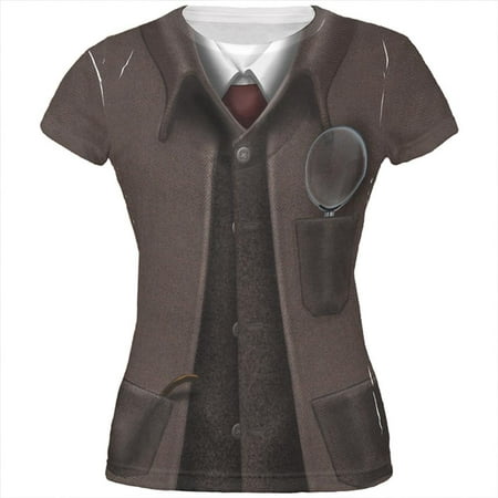 Halloween Sherlock Holmes Costume All Over Juniors T Shirt