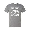 thumbnail image 2 of Fueled by Jesus and Coffee Funny Christian | Mens Inspirational/Christian Premium Tri Blend T-Shirt, Premium Heather, Large, 2 of 3