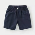 thumbnail image 2 of EnJoCho Cargo Jogger Shorts for Active Toddlers - Toddler Children Boys Pull On Soild Sports Jogger Workout Cargo Casual Pants Shorts | Boys' Stretchy Casual Shorts with Pockets (2-3 Years,Navy), 2 of 3