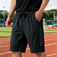thumbnail image 4 of Resicozy Casual Sweat Shorts for Men with Zipper Pockets Cotton Athletic Gym Shorts Lightweight Running Lounge Shorts Black M, 4 of 8