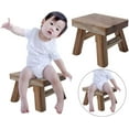 thumbnail image 3 of Reposapiés de madera de olmo fácil de transportar. La madera maciza soporta el peso para un amplio uso en interiores. Con un atractivo rústico decorativo y protección impermeable., 3 of 5