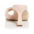 thumbnail image 2 of SAM EDELMAN Womens Pink Ruched Kittie Open Toe Kitten Heel Slip On Leather Dress Heeled Mules Shoes 6.5 M, 2 of 3