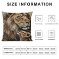 thumbnail image 5 of YINGXI Loving Lion and Cub Throw Pillow Cover Wildlife Animal Family Couple Sketch Pillow Case Decorative Square Cushion for Home Couch Bed 20x20in, 5 of 5