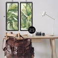 thumbnail image 4 of Stupell Industries Swaying Green Palms Botanical & Floral Painting Black Framed Art Print Wall Art, 13 x 30, Set of 2, 4 of 10