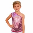 thumbnail image 4 of XIYON Girls Tank Tops Girl Glitter Performance Top Asymmetrical Shoulder Sequin Vest Stage Wear Party Outfit Comfortable Tops 15-16 Years, 4 of 6