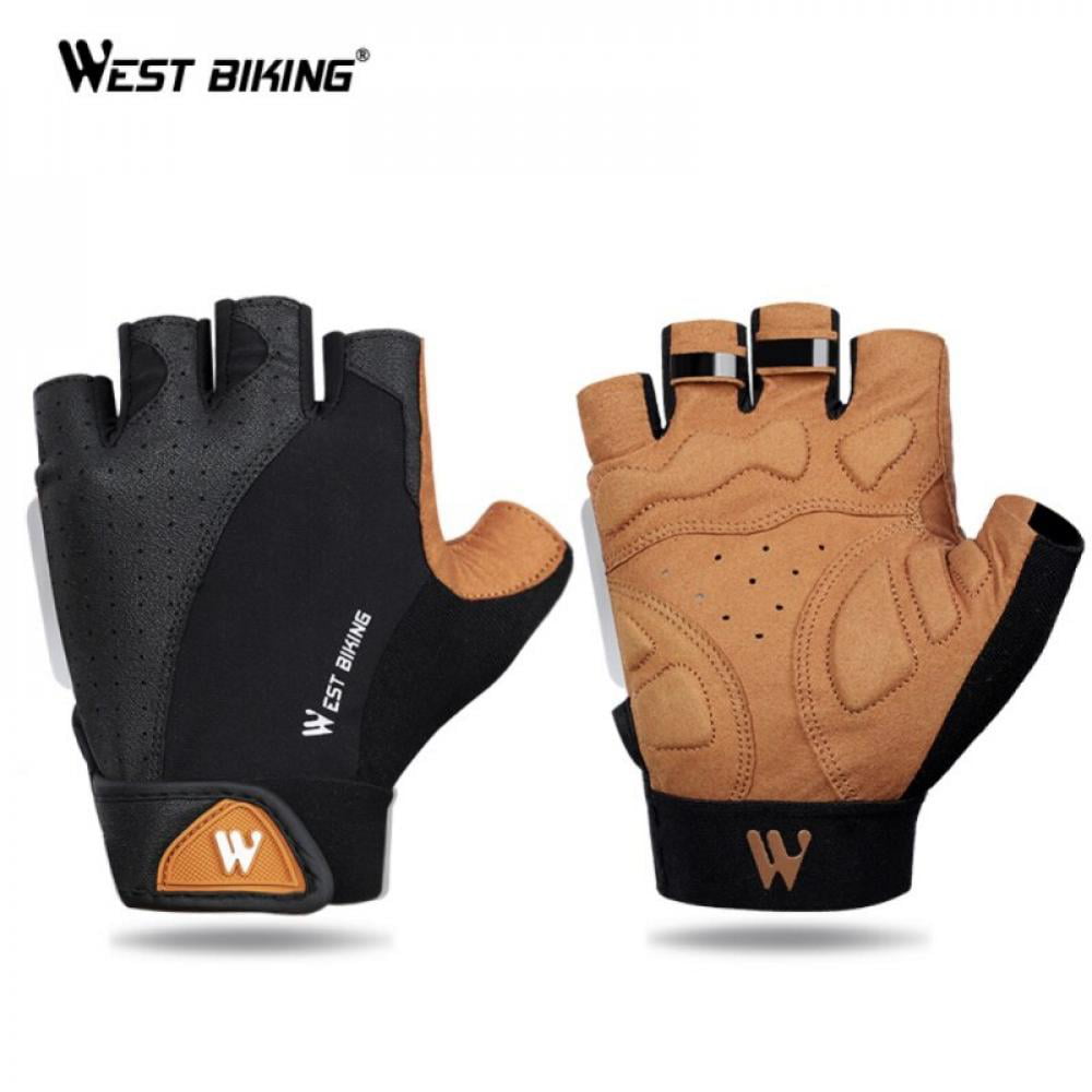 Fantastic Zone Cycling Gloves Mountain Bike Gloves Bicycle Riding Gloves with Anti-slip Shock-absorbing Pad Breathable Half Finger Biking Gloves Outdoor Sports Gloves for Men and Women 