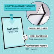Djois by Tarifold Wall Document Display System, Easy-Load Corner Closure Design, 10 Polypropylene Pockets, Letter-Size, Black