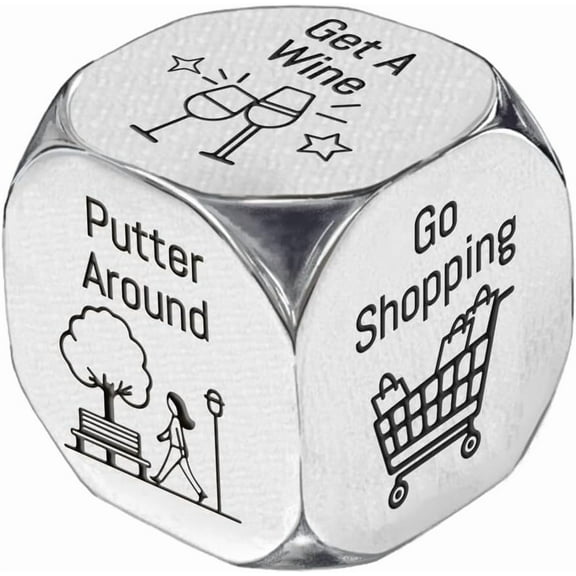 Retirement Activity Dice 1 Set Stainless Steel Activity Decision Dice Retirement Gifts Coworker Colleague Employee Appreciation Gifts