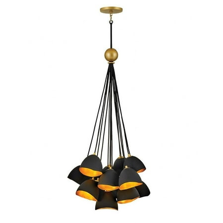 

15 Light Large Chandelier in Modern-Glam Style 26 inches Wide By 45 inches High-Shell Black Finish Bailey Street Home 81-Bel-3335745