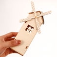 thumbnail image 3 of MIANGASTORE 1 Set Solar Power Wooden Assemble Toy Kids Science Windmill Experiment Toy, 3 of 9