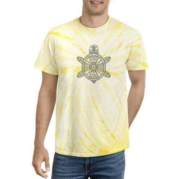 Sea Turtle Mandala Lineart Tie Dye Cyclone Men -Image by Shutterstock, Male Medium