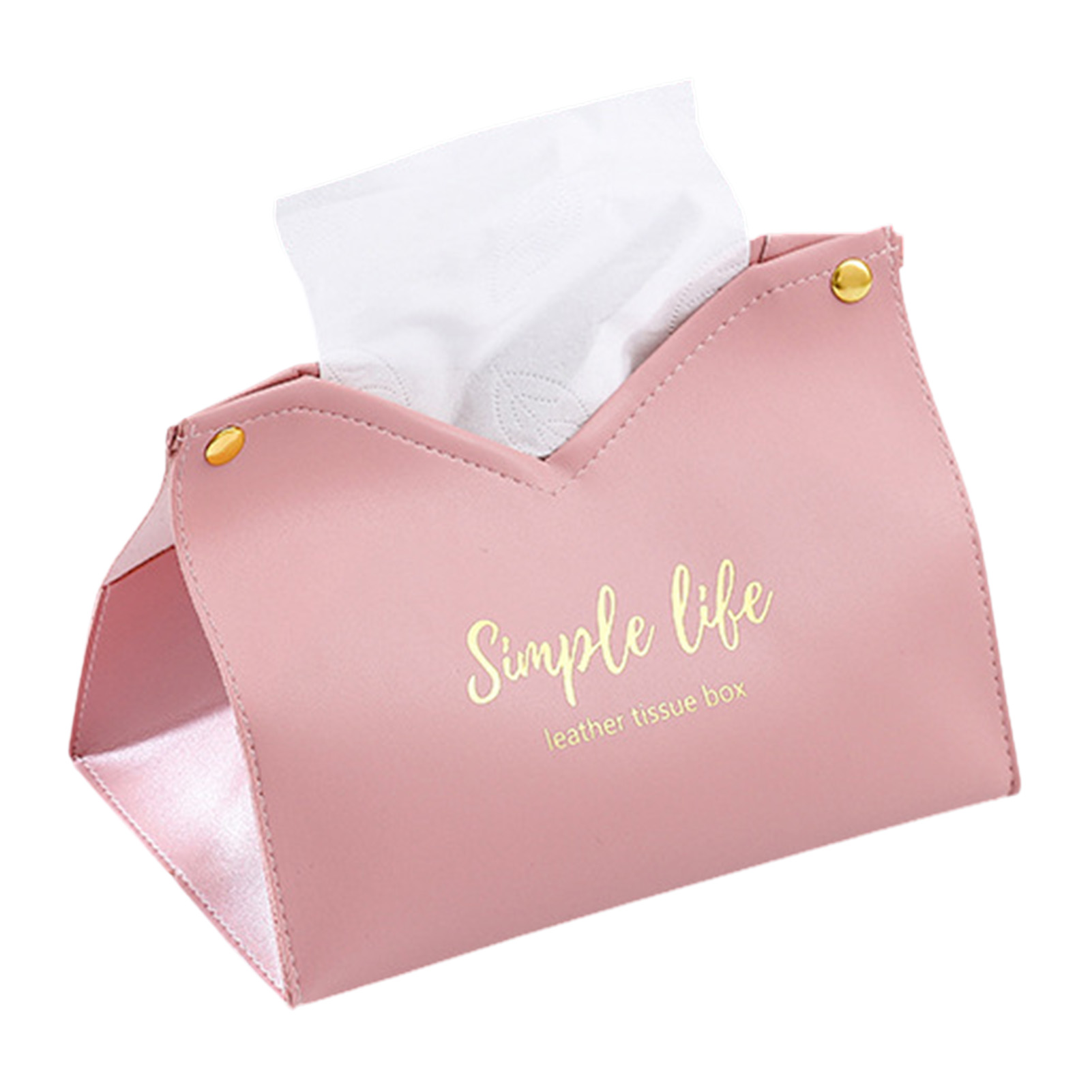 Famure Tissue Box CoverModern PU Leather Triangular Tissue Box Holder