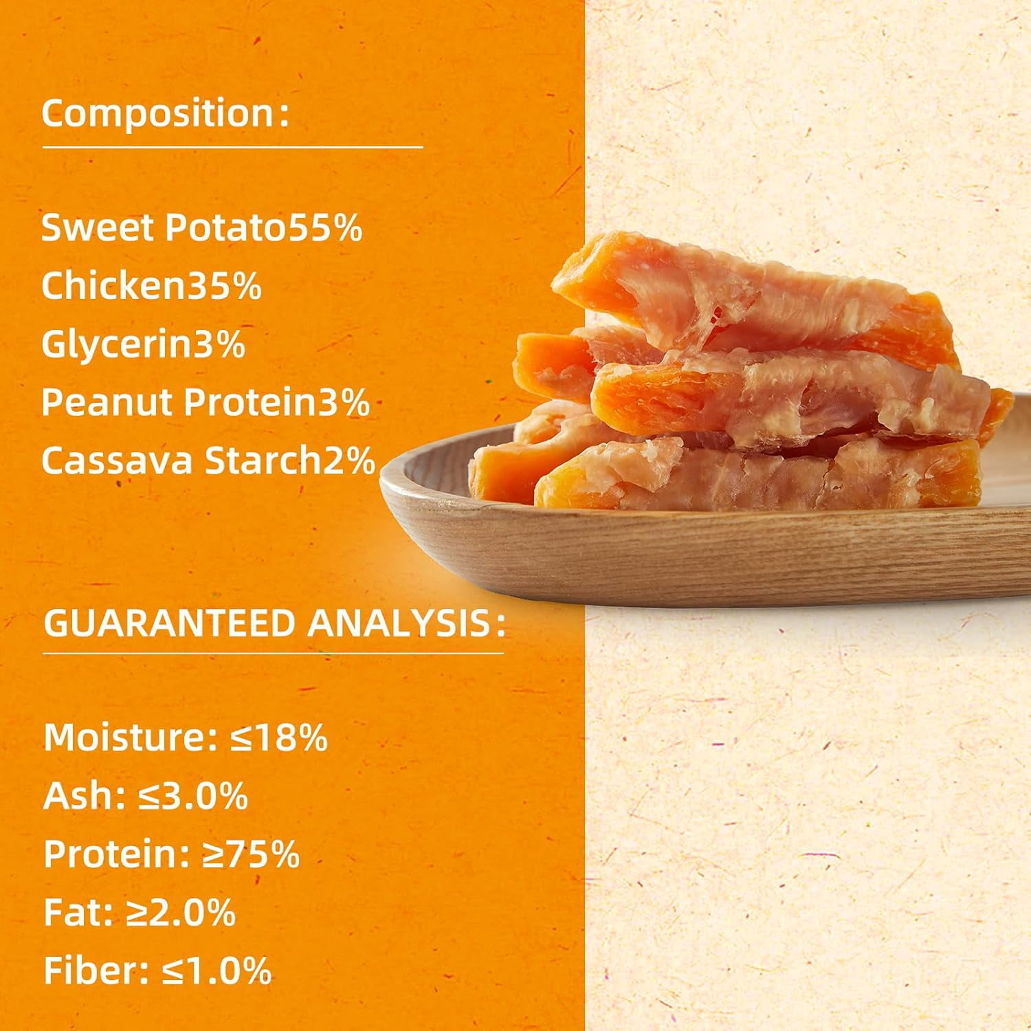 Premium Real Chicken Wrapped Sweet Potato Dog Treats! Perfect for Training and Dental Health- Suitable for Small, Medium & Large Breeds