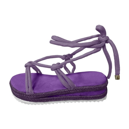

House Slippers For Women Woven Sandals Ankle Solid Color Strap Cross Fashion Women S Platform Women S Slipper