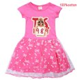 thumbnail image 3 of Taylor Swift Niñas Vestido De Verano De Algodón De Dibujos Animados Lindo Impresión De Manga Corta Tul Dobladillo Los Niños, 3 of 5