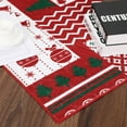 thumbnail image 5 of GlowSol 2' x 6' Christmas Patchwork Pattern Kitchen Runner Rug Machine Washable Xmas Snowflake Tree Deer Pattern Floor Mat for Laundry Room, Red, 5 of 7