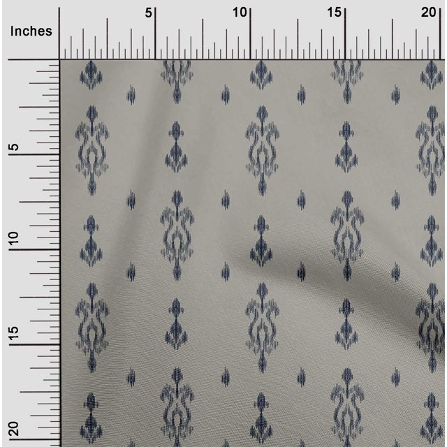 oneOone Tissu Polyester Lycra Imprimé Flèche & Paisley Ikat au Mètre 56 Pouces de Large