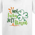 thumbnail image 4 of Inktastic St. Patrick's Day Not Lucky Just Blessed with Clover Youth T-Shirt, 4 of 5