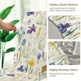 thumbnail image 5 of Yayeee 2 Pack Dining Chair Covers Stretch Parson Chairs Slipcovers Seat Protector, Blue Floral Rabbit, 5 of 6
