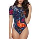 thumbnail image 1 of Fotbe Tropical Flower Body de Mujer con Cuello Redondo y Mangas Cortas, Sin Mangas Ajustado, Suave, Cómodo y Básico-Medium, 1 of 7
