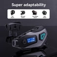 thumbnail image 4 of Intercomunicador para Casco de Motocicleta K10 con Bluetooth 5.4, FM, IPx8, Resistente Al Agua, con DVR y Pantalla LCD, 4 of 6