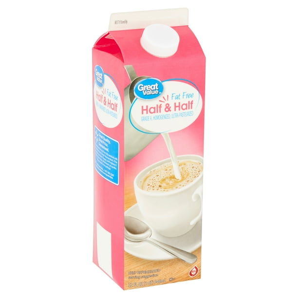 Great Value Fat Free Half And Half 32 Fl Oz Walmart Com