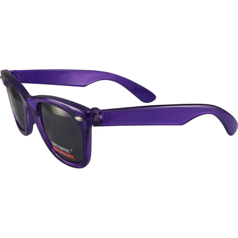 Swag Hipster 3 Sunglasses Wayfarer Style Crystal Purple Frames Smoke