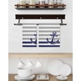 thumbnail image 3 of Anchor Gray Kitchen Dish Towels for Drying Dishes Set of 4, Modern Navy Blue White Striped Nautical Waffle Weave Microfiber Hand Tea Bathroom Towels Quick Dry & Absorbent Towel 15.7x23.6, 3 of 7