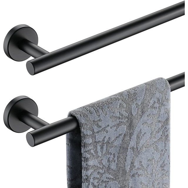 Double Towel Bar Matte Stainless Steel Bath Towel Rack for Bathroom Towel Holder Wall Mount Total Length TBLPB
