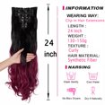 thumbnail image 2 of 7-piece 16 Clips Thick Curly Straight Full Head Clip in Double Weft Hair Extensions Wig for Women, 2 of 4