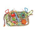 thumbnail image 3 of Juguetes de pared con comida para pájaros, juguetes para masticar, accesorios para jaulas, red de escalada colgante colorida, Estilo B, 3 of 9