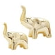 thumbnail image 1 of Figura de elefante de 2 piezas, estatua de animal, artesanía de la suerte para el porche, el escritorio y la sala de estar Oro, 1 of 9