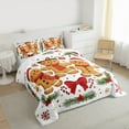 thumbnail image 4 of Manfei Cartoon Gingerbread Man Bedding Comforter Set,Cute Bowtie Bow Twin Comforter Sets,Kawaii Red Snowflake Bedding Set For Boys Girls,Microfiber Bedroom Decor Reversible,2 Pieces, 4 of 9