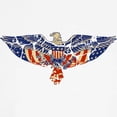 thumbnail image 3 of CafePress - Retro Eagle And USA Flag Ringer T - 100% Cotton Ringed T-Shirt, 3 of 4
