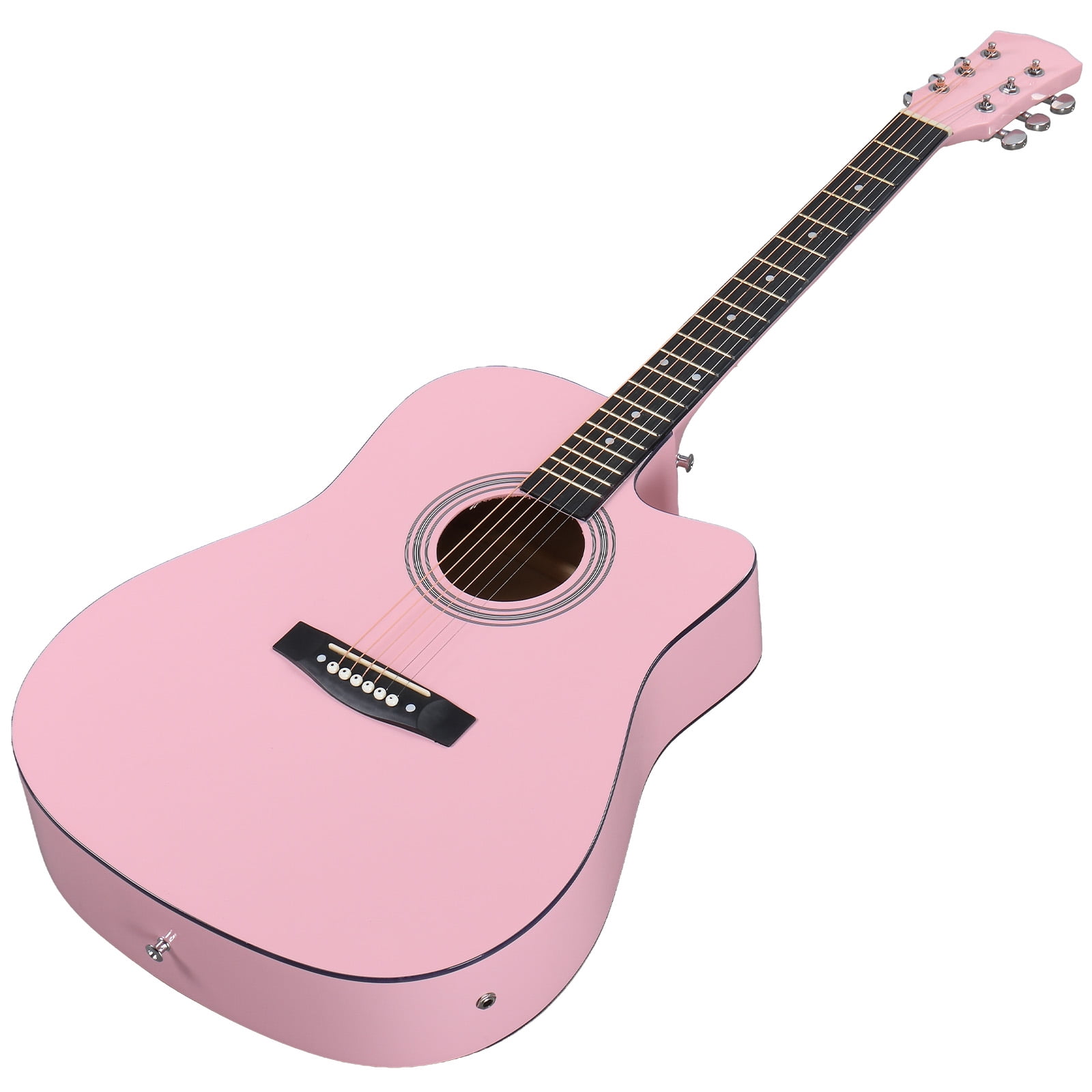41-Inch Dreadnought Cutaway Acoustic-Electric Guitar with Built-In EQ, Basswood Body, 6 Steel Strings, 20 Frets, Right-Handed, Beginner Kit with Gig Bag