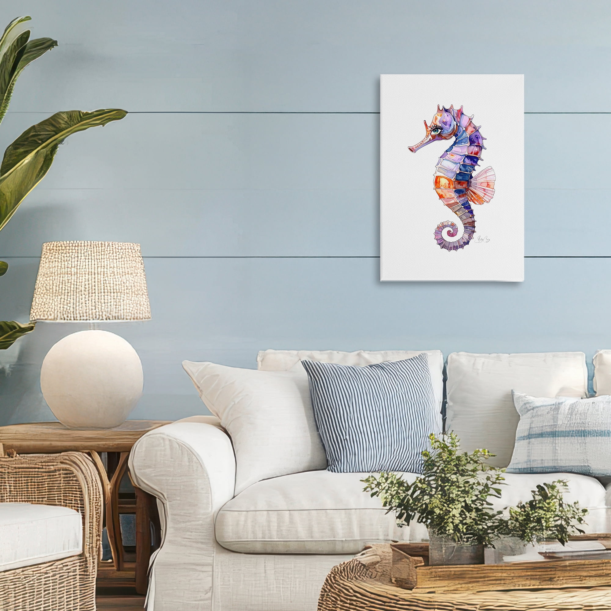 Stupell Industries Sea Whisper Seahorse Canvas Wall Art, design by Shelly Craig
