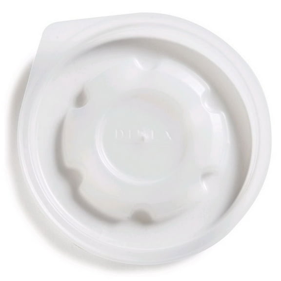 Carlisle Dinex Heritage Collection Polystyrene Round Bowl Lid Fits DX4300 9 oz. Bowl, Translucent | 1000/Case